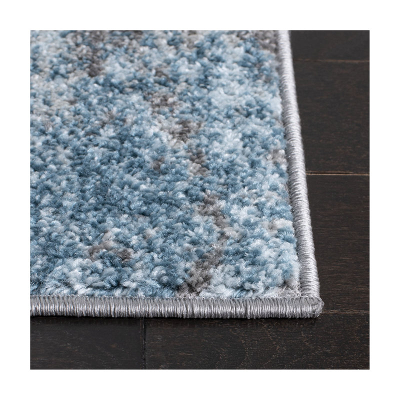 17 Stories Eslinger Performance Gray/Blue/Ivory Rug & Reviews Wayfair